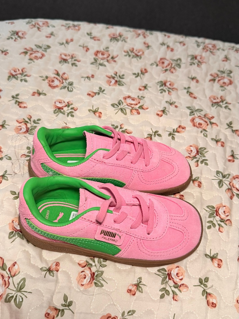Puma Kids Palermo Sneakers in Pink and Green